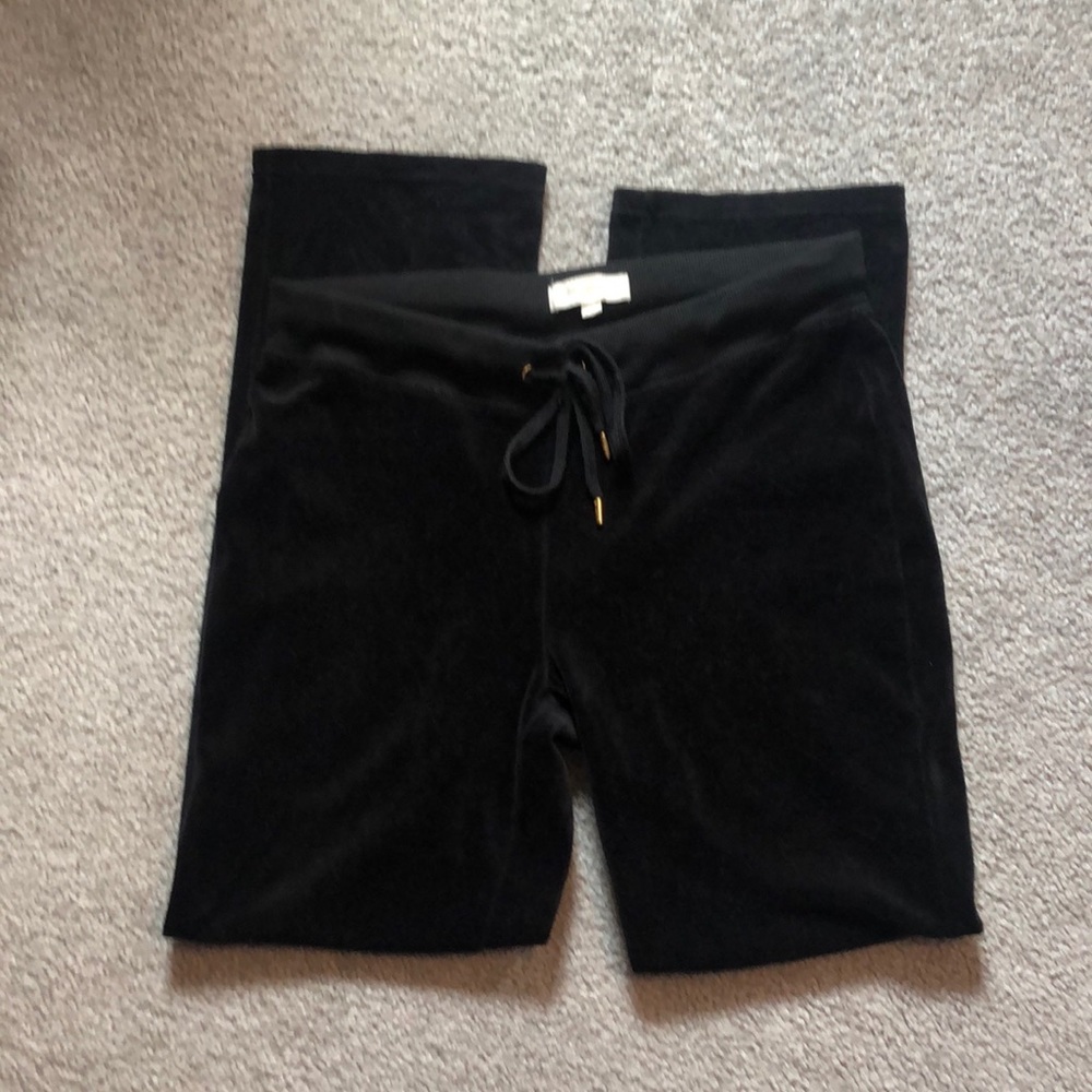 Two by Vince Camuto Black Velour Sweatpants